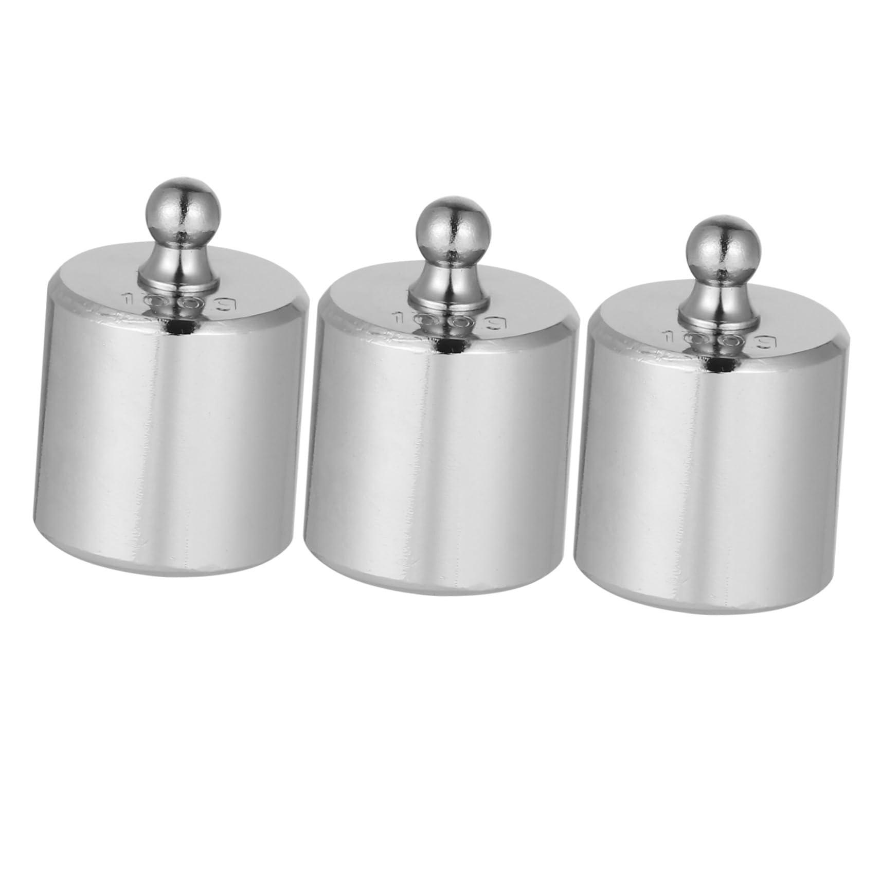 3 Pesas de Calibración Peso Digital Gramos de Acero Cromado Precisión M2 Accesorio Pinzas para Balanzas Electrónicas para Uso en Laboratorio