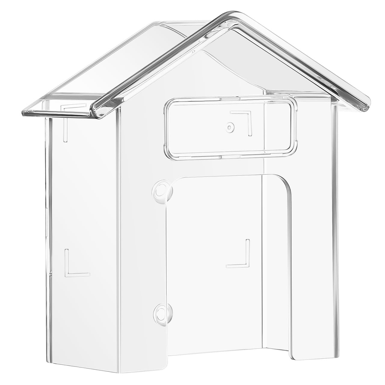 Lurrose Waterproof Doorbell Cover Transparent Rainproof Shield Plastic Enclosure for Indoor Outdoor Use Fits Various Doorbell Models 3.86X3.54X1.69In