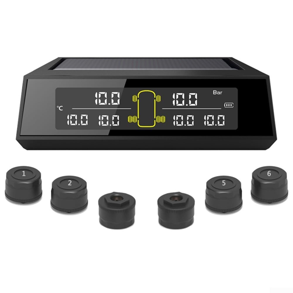 TPMS solaire sans fil avec capteurs externes et écran LCD couleur