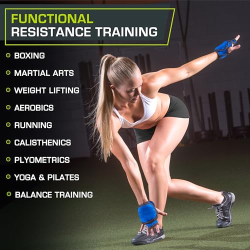 Image of ProsourceFit Weighted Gloves Set, 2 lb Pair / 1 lb Each, Neoprene Hand Weights for Walking, Cardio, Aerobics, Boxing, Toning, and Sculpting