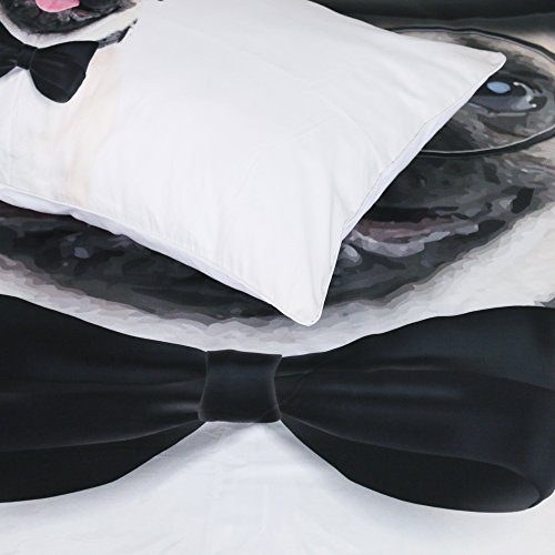 Sleepwish 3 Pieces Puppy Dog Bed Set Pug Covers For Beds Dog Wearing Hat Cute Design Kids Teens Duvet Cover (Twin) #TOP1