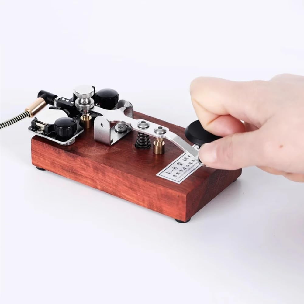Tasto di Addestramento Manuale Tasto Codice Morse K-8 CW Morse Keyer Onde Corte Hf + Pannello di Pratica con Suoni E Luci