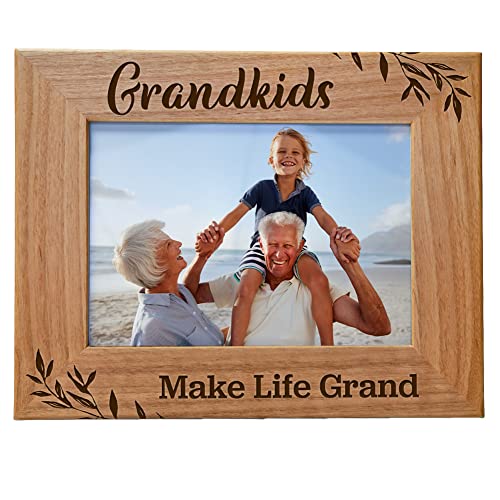 CEDAR-CRATE-MARKET-Grandkids-Make-Life-Grand-Engraved-Natural-Wood-Photo-Frame-for-Grandparents-Grandparents-Day-Grandma-Gift-Grandpa-Gift-5x7-Horizontal CEDAR CRATE MARKET Grandkids Make Life Grand Engraved Natural Wood Photo Frame for Grandparents Grandparents Day Grandma Gift Grandpa Gift 5×7 Horizontal