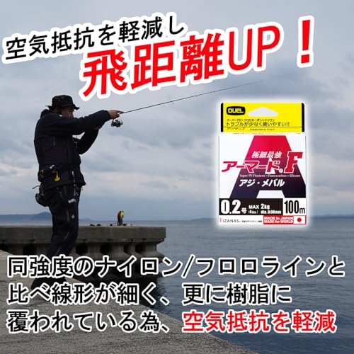 DUEL(デュエル) PEライン 0.4号 アーマード F アジ・メバル 150M 0.4号 MP ミルキーピンク アジ・メバル H4141-MP 4枚目