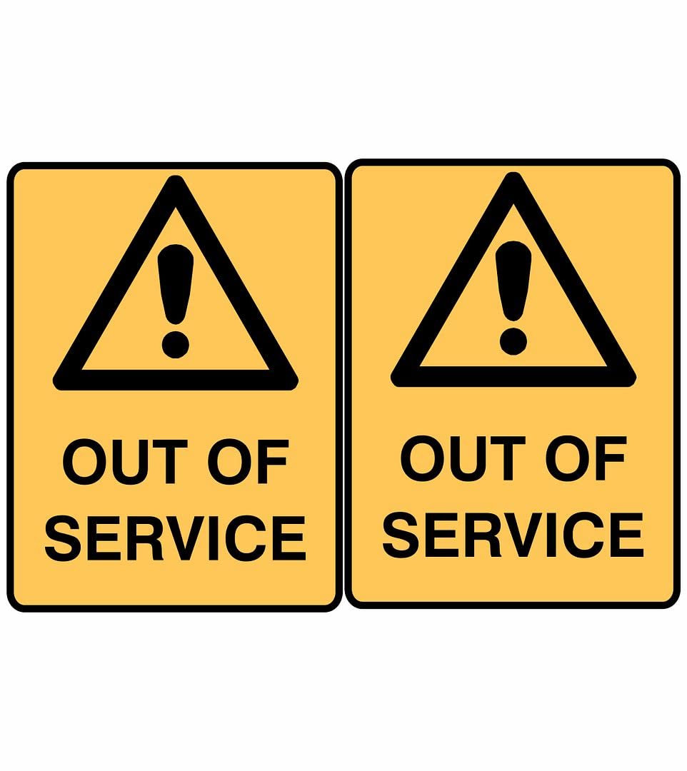 CVANU Out of Service Sign Sticker Self Adhesive PVC Vinyl (Pack of 2) (B09GBCWQ8B) Amazon Price History, Amazon Price Tracker