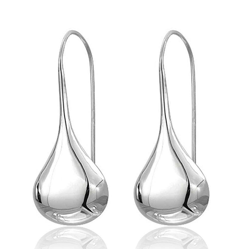 YCTTKDD Damen Tropfenohrringe Schmuck Ohrringe Aprikosenblattform S925 Silber Ohrstecker-Silbernadel+Kupfer