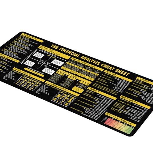 Image of Financial Analysis Cheat Sheet Mouse Mat KMH Mouse Pad for Accountants Analysts, Financial Knowledge Large Desk Mat, Mousepad Essential Computer Accessories for Study, Work, and Reference Purposes