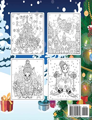 Merry Christmas Adult Coloring Book: Featuring Beautiful Winter Landscapes and Heart Warming Holiday