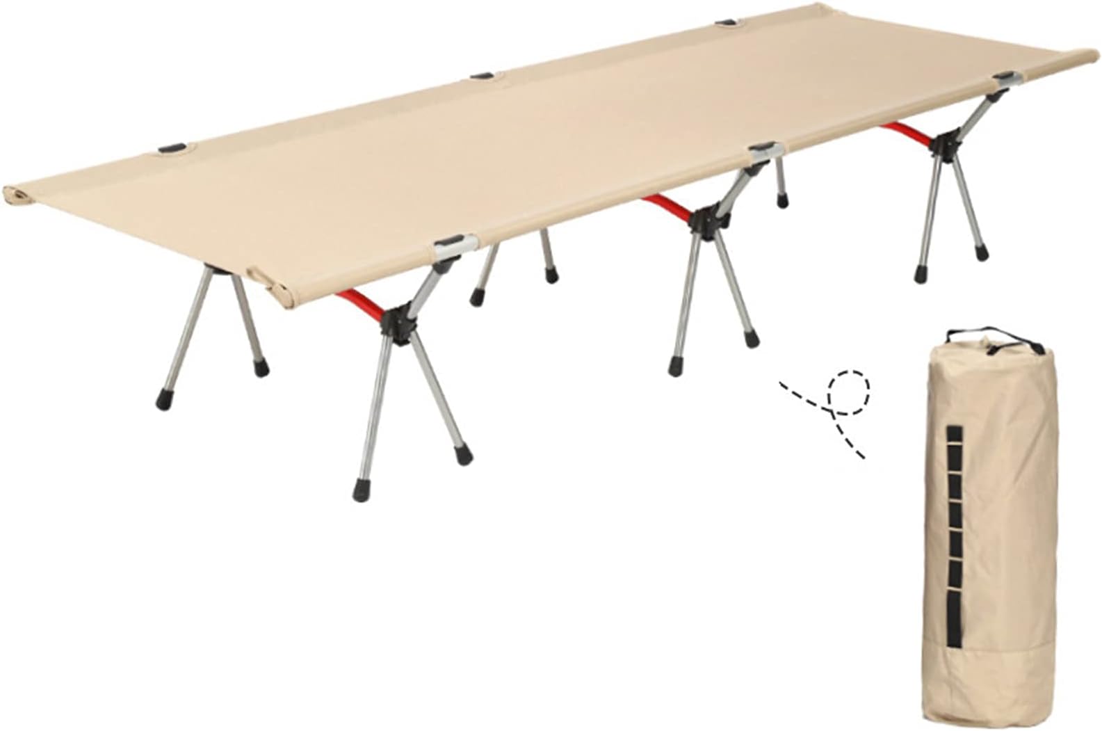 Ftiqe Outdoor Portable Folding Camp Cot Sleeping Bed for Camping Hiking Backpacking