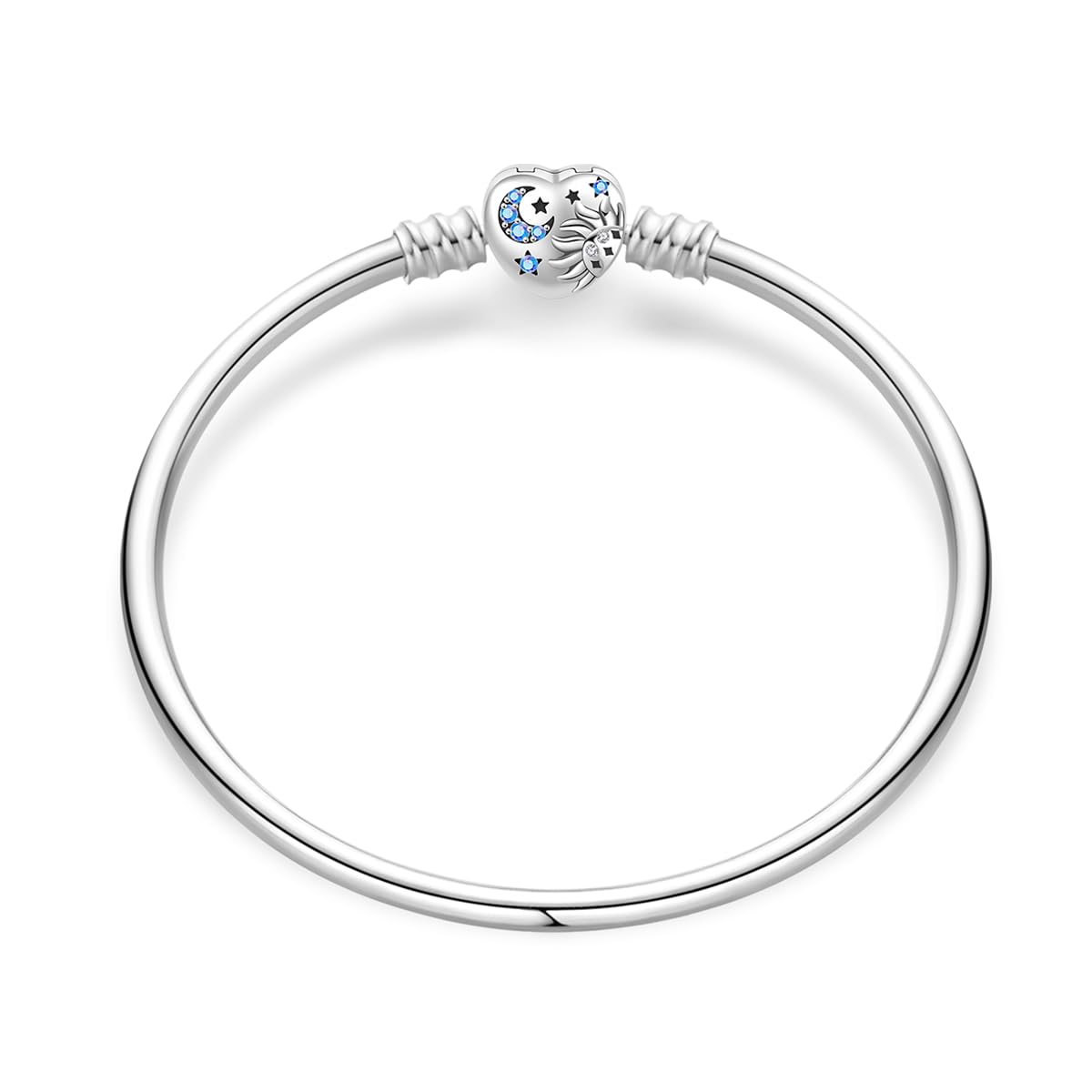 925 Sterling Silber Charm Armband für Frauen - Herzverschluss Schlangenkette Schmuck für Pandora Charms, zeitloses Geschenk für sie