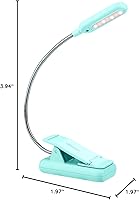 Vista 7 de VAVOFO Luz de libro recargable, bloqueo de luz azul, luz de lectura ámbar de 1600 K, luz de lectura con clip de 1600 K, cuidado de los ojos, 7 LED