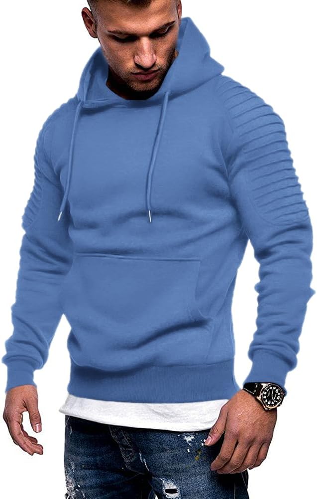 COOFANDY Mens Hoodie Casual Drawstring Athletic Hoodies Hooded Pullover Sweatshirts with Pocket