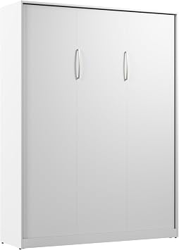 Bestar Queen Murphy Bed, White, Claremont, 65W