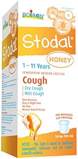 Boiron Stodal Children's Honey Syrup, 200ml, Homeopathic Medicine for Dry & Wet Cough