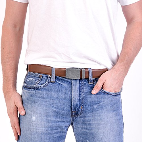 Image of Mission Belt Men's Leather Ratchet Belt, 40mm Metal Collection