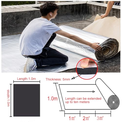 Estera insonorizante para paredes de áticos y cobertizos rollo térmico de 5 mm 2