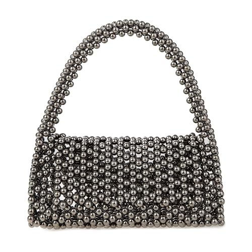 Image of YUSHINY Candy Color Acrylic Beaded Hollow Handbag Evening Clutch Triangle Bags for Wedding Party | Acrylic