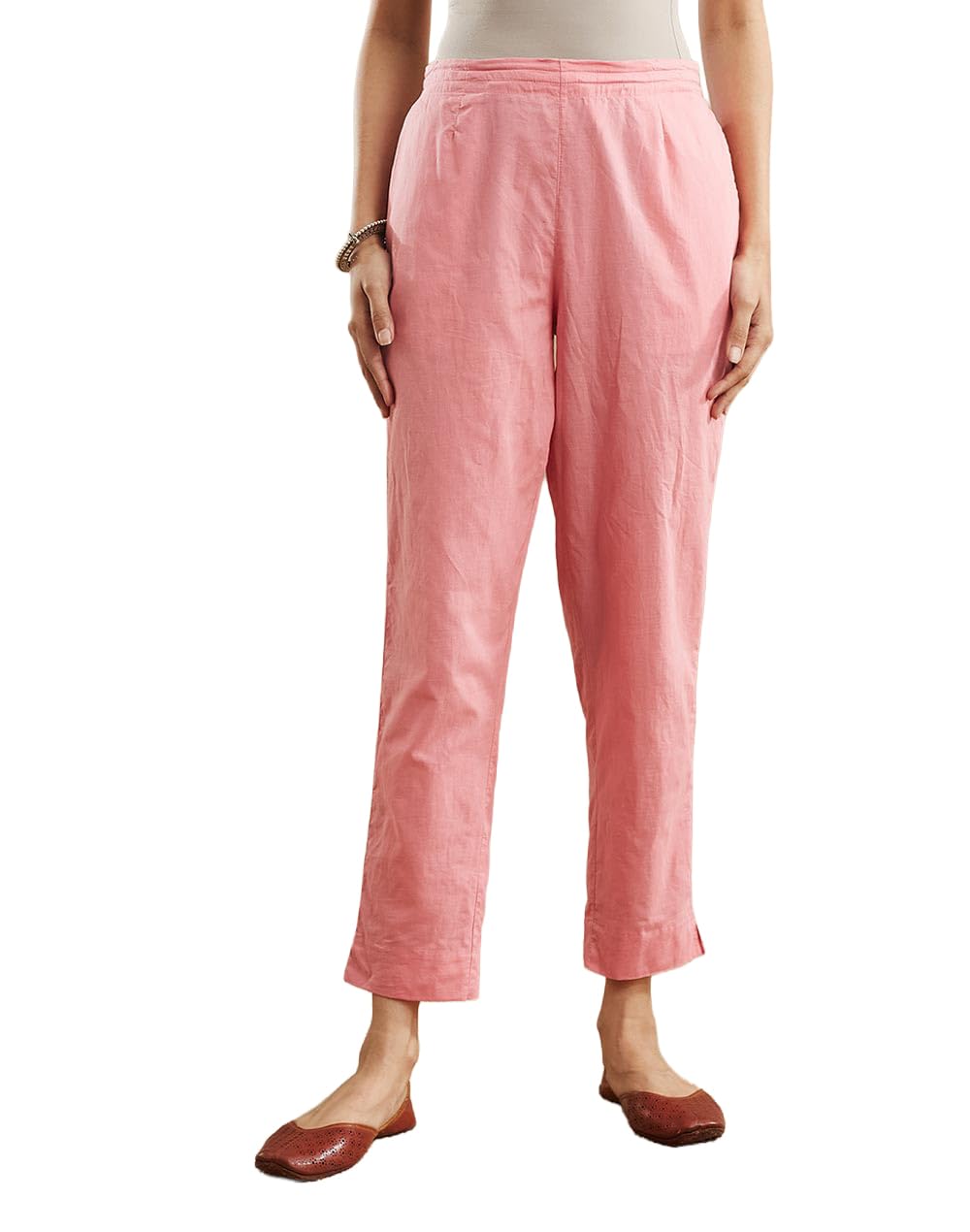 Pink Cotton Ethnic Pant-image-22