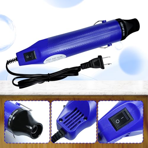 Heat Gun For Crafting, Mini Hot Air Gun For DIY Crafts,Heating Gun,Portable Heat-Gun Tool For Embossing Shrink Wrapping Drying Paint (Blue)
