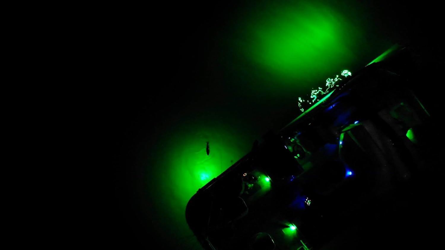 Frее Shірріng Ovеr $50 Green Underwater Fishing LED Light 15000 Lumens 12 Volt Night Fish Attracting Saltwater IP68 Waterproof Pro15DX w Alligator Clips and Cigarette Lighter QD Adapters, Long 30ft Cord, Made in Texas