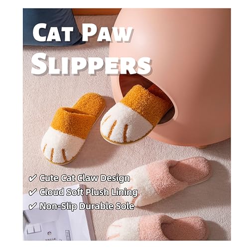 Women's Cat Claw Cartoon Slippers - Fuzzy Plush Cloud-Soft, Non-Slip Sole, Couple Style for Indoor Home2