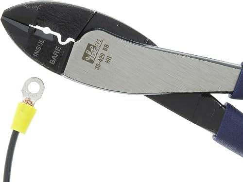 Miniatura 8 de IDEAL - Herramienta eléctrica de crimpado múltiple 30-429, 9.75 pulgadas, crimpadora de alambre pivote de alto apalancamiento con cuchillas de