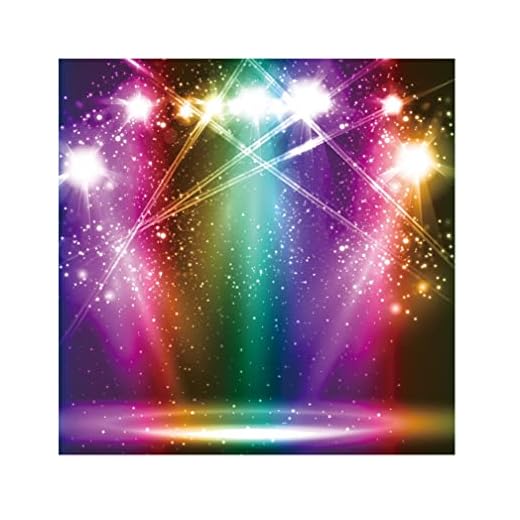 Renaiss 1.5x1.5m Sfondo Colorato Spotlight per Fotografia - Lucido Discoteca, Musica, Decorazioni per Feste di Compleanno - Banner Vintage Night Club Wall Hanging - Puntelli Fotografici