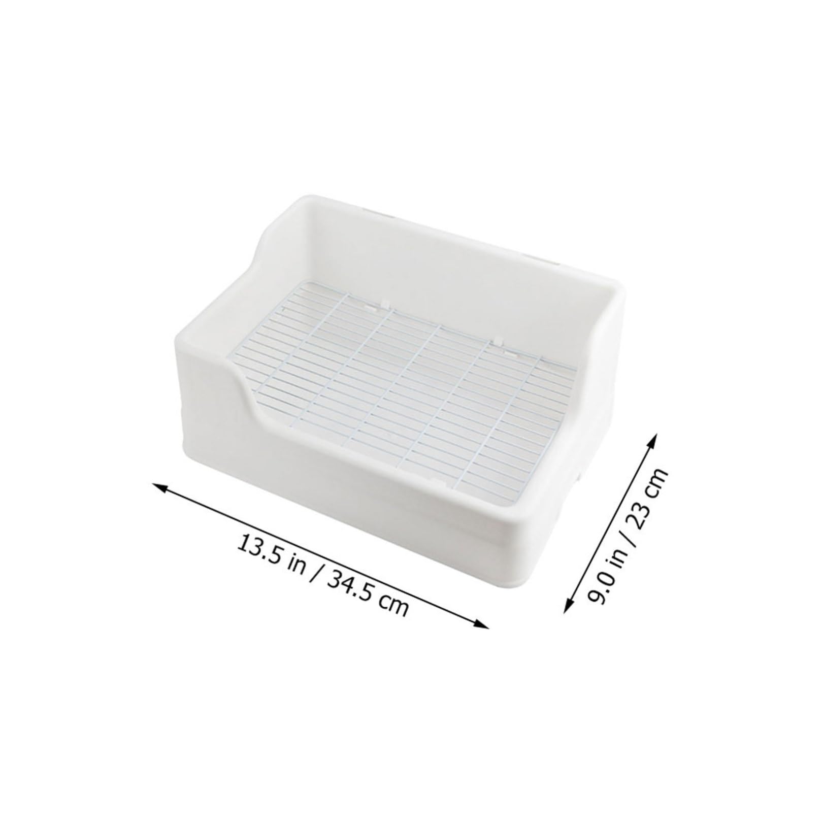 Yardwe Toilette per Conigli da Gabbia Struttura Separata in Plastica Bianca | Ingresso Ridotto, Facile da Pulire, Adatta per Criceto e Porcellino D'india