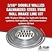 A-Team Performance 3/16 Double-Walled Galvanized Steel Brake Line Roll Kit - 25 ft, .028 in wall - Corrosion-Resistant Hydraulic Brake Line & Trailer Tubing - 16-Piece Fitting Set