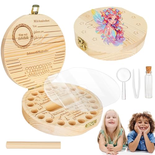 Comioke Scatola Dentata in Legno, Scatola Per Denti Di Latt,