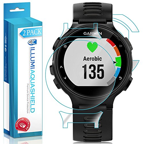 Illumi Aquashield Front + Back Protector Compatible With Garmin Forerunner 735Xt (2-Pack) Hd Clear Screen Protector No-Bubble Tpu Film #TOP10