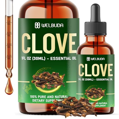 Clove Essential Oil Supplement – for Toothache, Oral Care, Skin &...