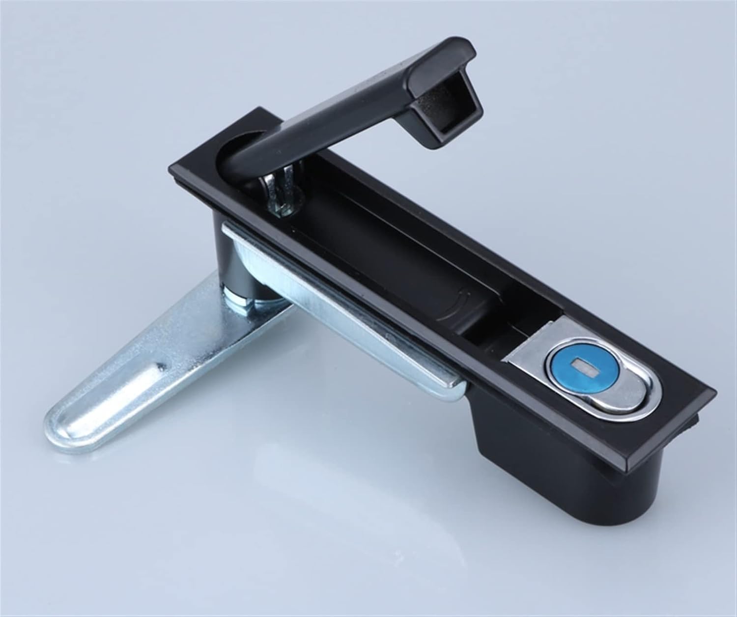 Black Silver Square Plane Lock Ms818 Distribution Box Cabinet Door Locks Industrial Machinery and Equipment Lock 1Pcs (Color : Silver)