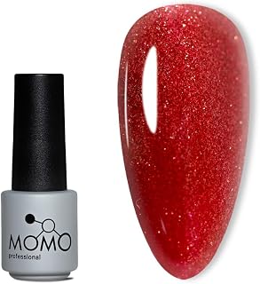 MOMO professional Kalıcı Oje S027 Yoğun Işıltılı Bordo Kırmızı 4 ml