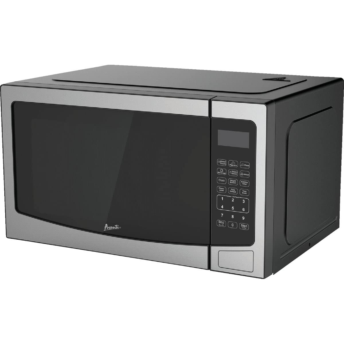 Avanti 1 1CF 1000W Black with Stainless Steel Front Microwave - 1 Each