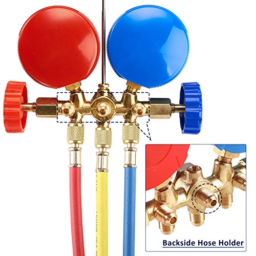 image for Orion Motor Tech 5FT HVAC Gauges Fits for R134A R12, R22, R502, AC Gau