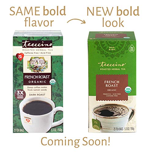 image for Teeccino Herbal Tea – French Roast – Rich & Roasted Herbal Tea Tha