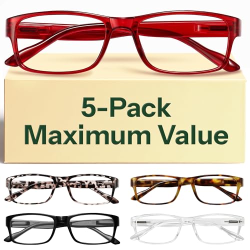 Image of Gaoye 1.0 Professional Reading Glasses for All Day - Computer Readers with Blue Light Protection - Value Pack