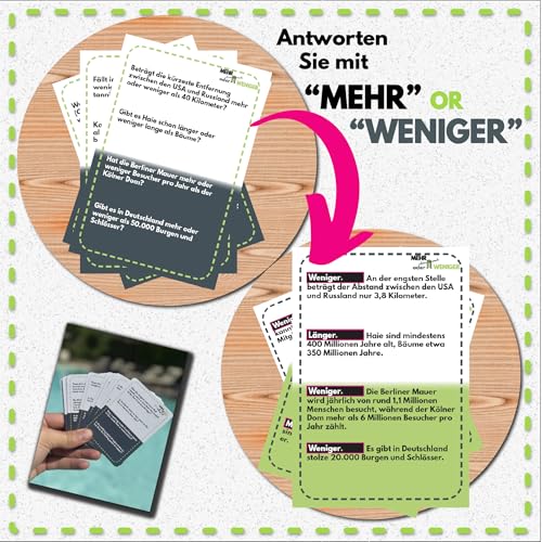 perfekt für Familienlacher. (98 Zeichen) - Detailansicht von More or Less Kartenspiel Deal – Dealfoxx.de