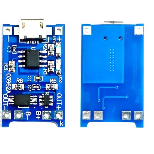 Image of 5Pcs TP4056 Micro USB 5V 1A Lithium Battery Charging Module Inbuilt Battery Protection and Indicator