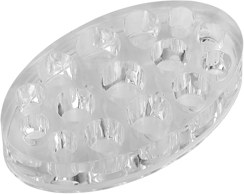 Suporte oval de acrílico transparente para copos de tinta de tatuagem FILFEEL