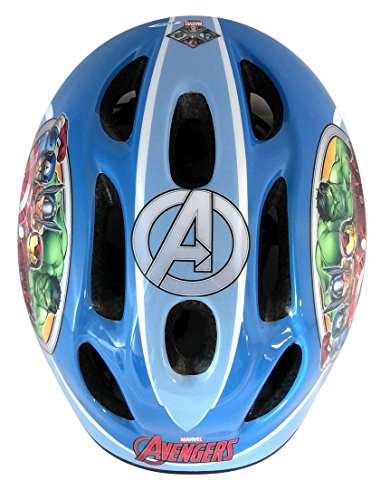 Stamp- Marvel Set DE Protection Comprenant Casque + GENOUILLERES et COUDIERES vélo-Avengers, AV299507, Bleu (52-56) - Image 7