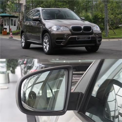 Verre de rétroviseur gauche pour BMW X6 E71 E72 de 2008 à 2014 avec 2 inserts - 4