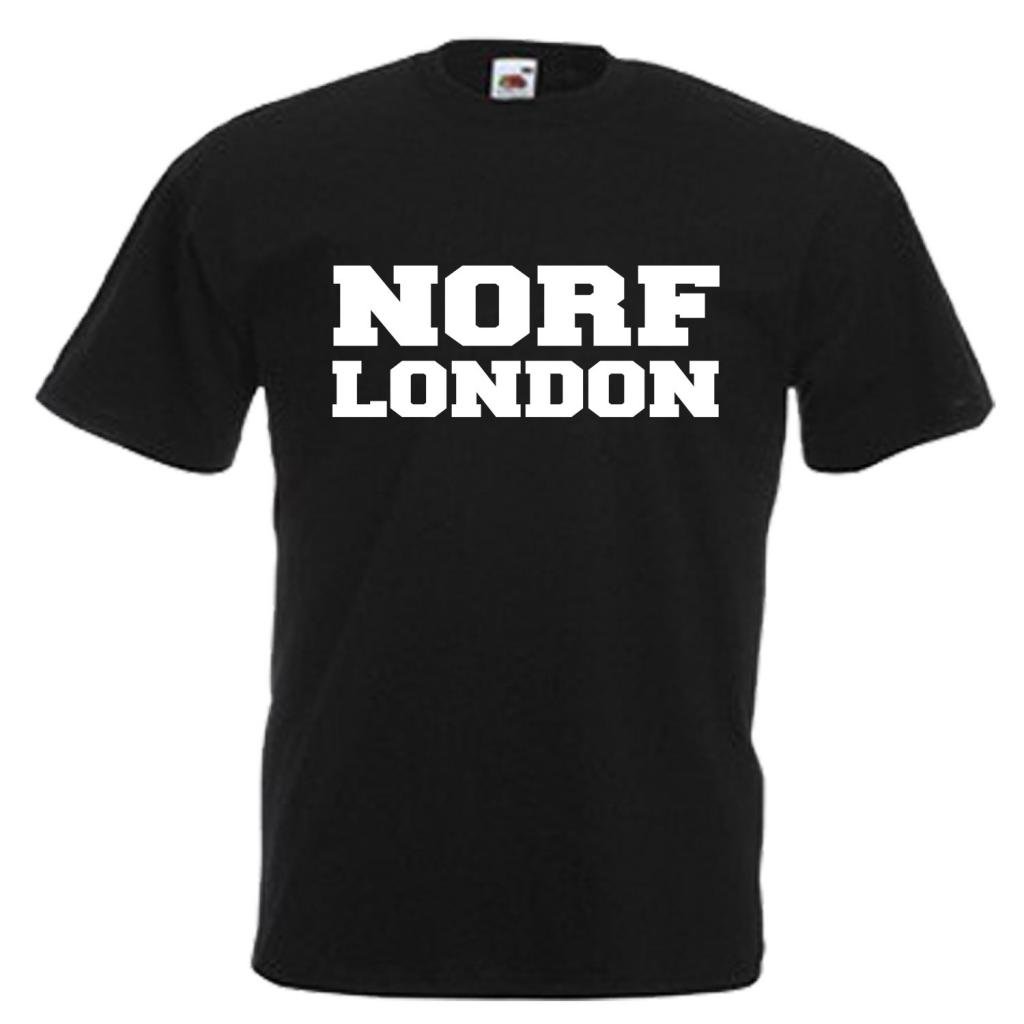 Shaniztoons Men's Black North Norf London T Shirt Xl
