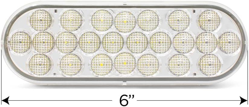 Pro LED 624C 6" Oval White Backup/Reverse Light - Replaces Truck Lite 6060C