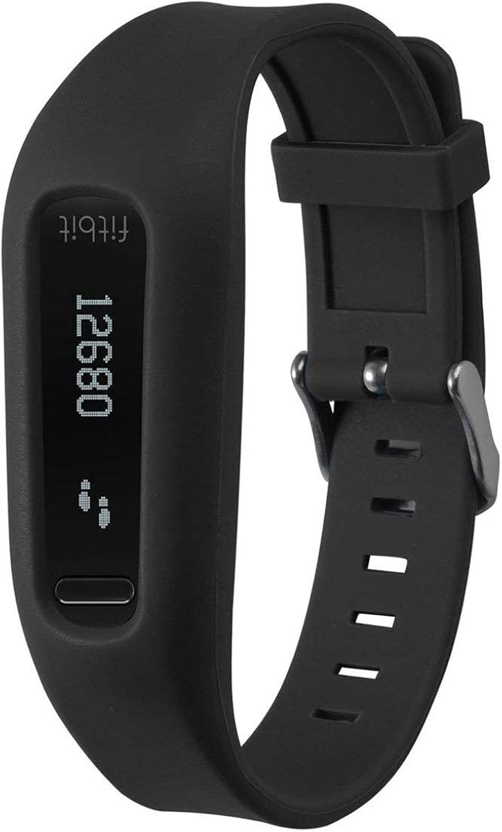 Buckle Bracelet for Fitbit One - Adjustable Wristband and Wristwatch Style - Fitbit One Silicone Replacement Secure Band with Chrome Watch Clasp and Fastener Buckle - Fix the Tracker Fall Off Problem