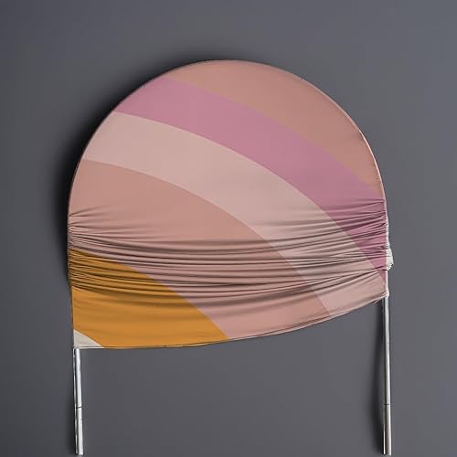 Miniatura 3 de Fundas de telón de fondo de arco retro para fiestas, rayos del sol, arco iris pastel, soportes arqueados, cubierta de tela, decoración de fiesta de