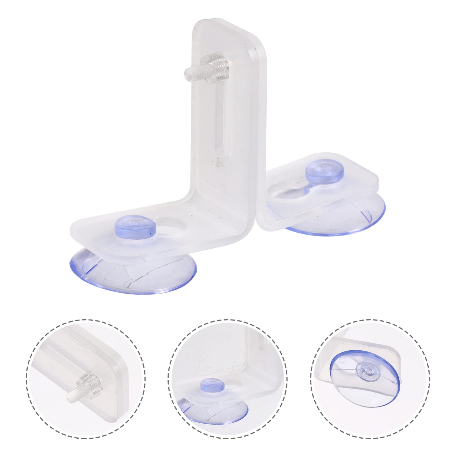 ULTECHNOVO 30piezas Clip De Separación para Acuarios De Ventosas Fijación Segura para Placas para Peceras y Soporte De Accesorios