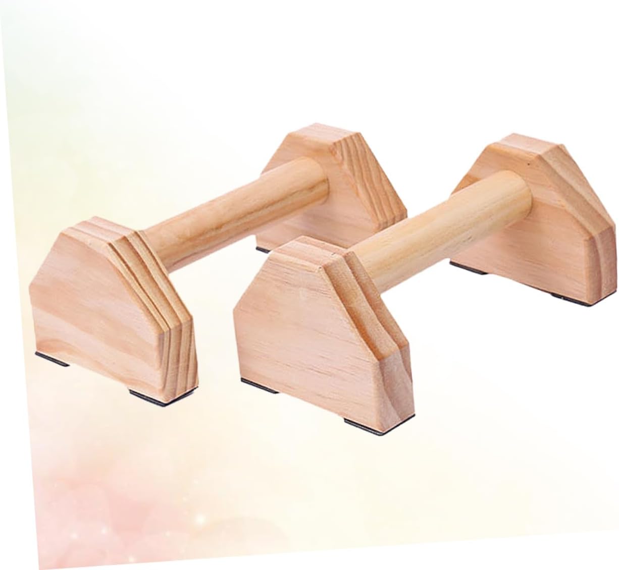 Solid Wood Push-up Bracket for Home Fitness Non-slip Calisthenics Bars with Cushioning Effect Wrist-friendly Design Enhances Range of Motion for Strength Training