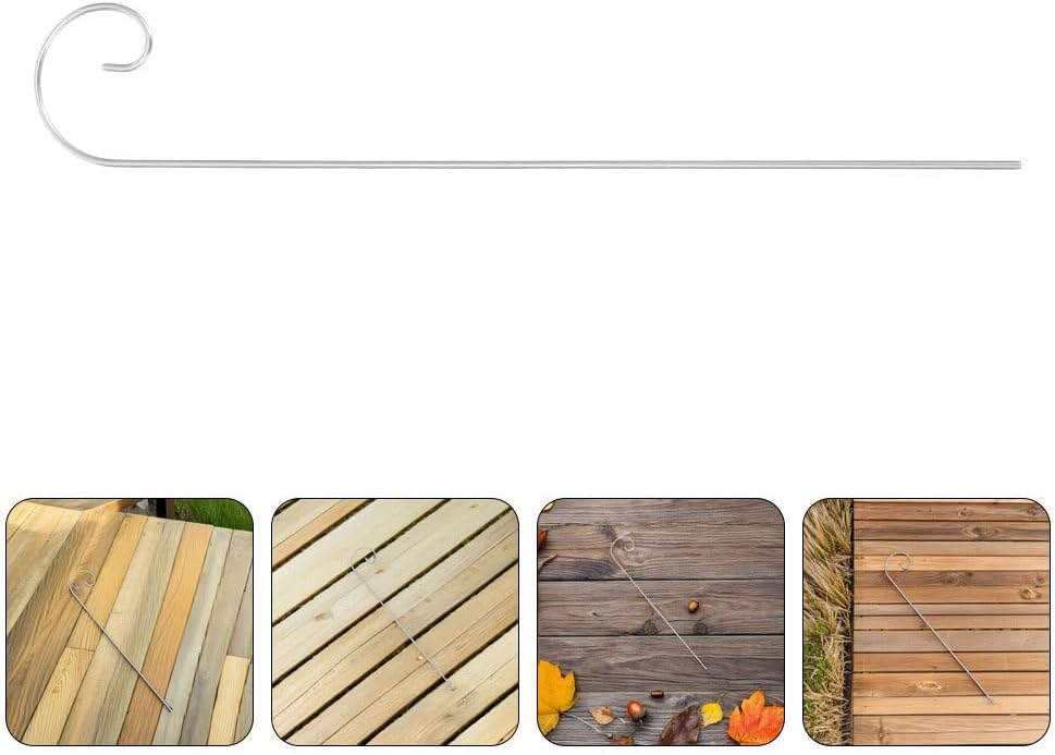 Toddmomy Shepherd Hooks for Outdoor 11.81In Tall Garden Plant Label Hooks Metal Stakes for Hanging Lanterns Signs and Floral Picks